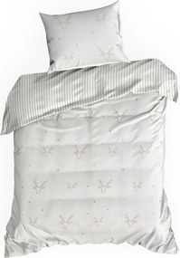 VIANOČNÉ SATÉNOVÉ OBLIEČKY BOSQUE 160X200 CM, 2 KS 70X80 CM VZOROVANÉ