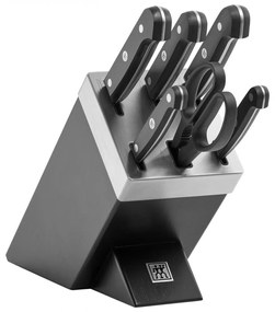 Samoostriaci blok na nože Zwilling Gourmet 7 ks, čierny, 36133-210