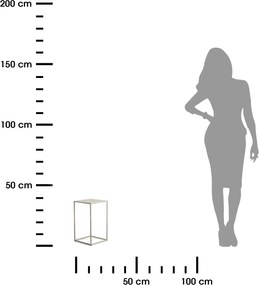 STOJAN NA KVETINÁČ SIMPLE 40X24X24 CM BÉŽOVÁ