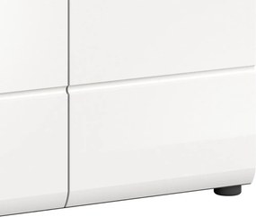 Komoda so zásuvkou Salsa, 120 cm, sivý dub/biely lesk