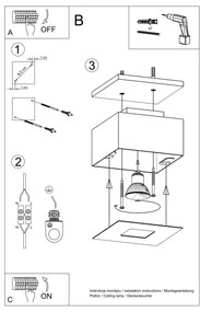 Stropné svietidlo Mono 1, 1x čierne/biele kovové tienidlo