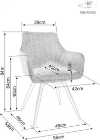 Jedálenská stolička BALLO BREGO sivé