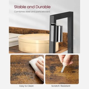 Rebríková polica, 5-úrovňový regál, rustikálny hnedý