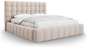 Micadoni Mamaia čalúnená posteľ - Béžová, 140 cm