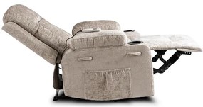 Masážne polohovateľné kreslo ARIEN bežový zamat - vintino.sk
