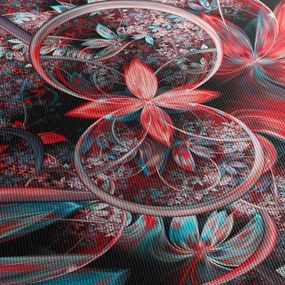 Abstraktný obraz exotických kvetov (90x60 cm)