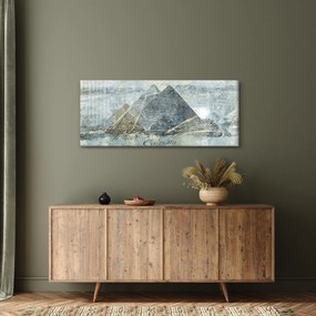 Obraz - Pyramídy v modrom filtri (120x50 cm)