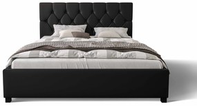 Manželská posteľ 160 cm Sylvie (čierna) (s roštom a úložným priestorom). Vlastná spoľahlivá doprava až k Vám domov. 1047158