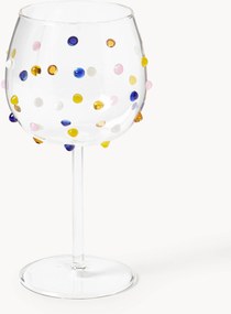 Ručne fúkané poháre na víno z borosilikátového skla Perli, 4 ks