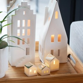 räder Porcelánový svietnik domček High Roof 30,5 cm