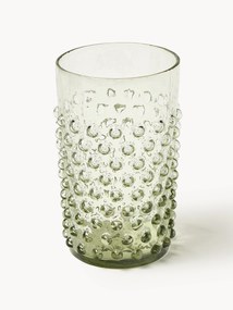 Ručne fúkané poháre na vodu Hobnail, 6 ks
