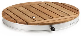 Blumfeldt Sumatra Teak Round, záhradná sprcha, hliník, tíkové drevo, rukoväť