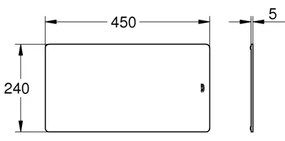 GROHE 40786L00 - Sklenená doska 450 × 240 × 19 mm biela