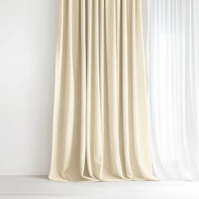 Goldea vianočný dekoračný exkluzívny záves - zlatý s trblietkami 220x135 cm