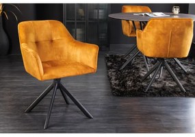 Stolička 42392 Loft Zamat Žltá - Komfort-nábytok