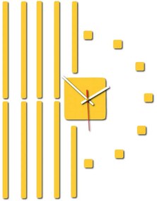 Nástenné hodiny Quartz, nalepovacie dekorácie, 3D zrkadlové nálepky Xmomo X0034- HEU-