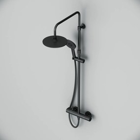 Sprchový systém AM.PM X-Joy F07XA422 s termostatickou sprchovou batériou, čierny