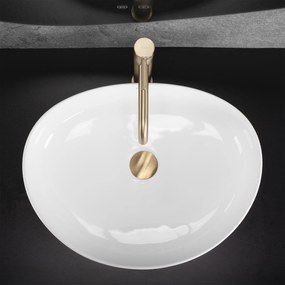 Rea Sabina 50, umývadlo na dosku 500x385x120 mm, biela lesklá, REA-U6364