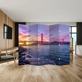 Paraván - Most so západom slnka (210x170 cm)