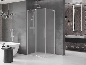 Mexen Velar L, sprchový kút s posuvnými dverami 120 x 75 cm, 8mm sklo námraza, chrómová, 871-120-075-33-01