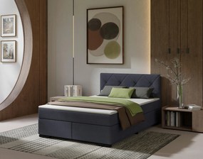 XXXLutz BOXSPRINGOVÁ POSTEĽ, 120/220 cm antracitová MID.YOU - Online Only spálne - 002784001255