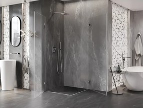 Mexen Lunar-B Duo výklopný sprchový kút 80 x 80 cm, číre sklo, brúsená oceľ, 832-080L-080P-97-00