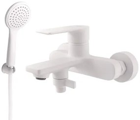 Vaňová batéria RAV SLEZÁK Nil so sprchovacím setom biela matná NL154.5/1BMAT