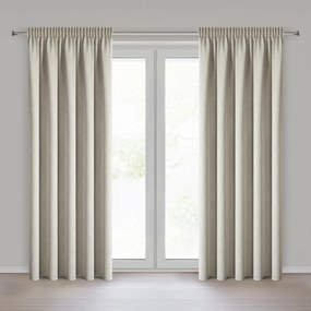 ZÁVES NA PÁSKE LEYA 140X270 CM TMAVOBÉŽOVÁ