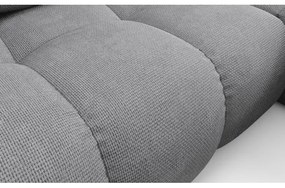 Rozkladacia rohová čalúnená sedacia súprava s úložným priestorom do tvaru L ALMADA pravá šedá