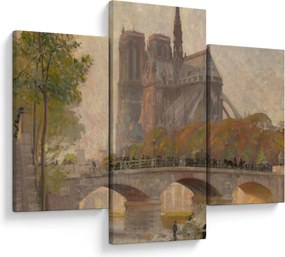 Obraz - Robert William Vonnoh, Notre Dame de Paris, reprodukcia (90x60 cm)