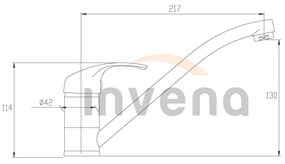 Invena Mitris, nízka drezová batéria s otočným ramenom, čierna matná, INV-BZ-79-004-A