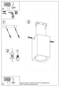 Sollux SL.1040 - Bodové svietidlo KEKE 1xGU10/40W/230V 10 cm dub
