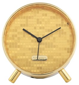 Karlsson 6004GD dizajnový budík zlatá, pr. 11 cm