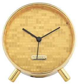 Karlsson 6004GD dizajnový budík zlatá, pr. 11 cm