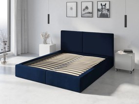 Čalúnená posteľ HILTON 160x200 - modrá