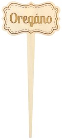 AMADEA Drevený zápich - ceduľka na bylinky Oregano, výška 20 cm, český výrobok