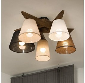 Brilagi - LED  Prisadený luster ANTHONY 5xE14/40W/230V dub orech