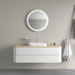 DURAVIT Happy D.2 Plus obdĺžniková umývadlová misa s otvorom, s prepadom, 500 x 400 mm, biela, s povrchom WonderGliss, 23605000001