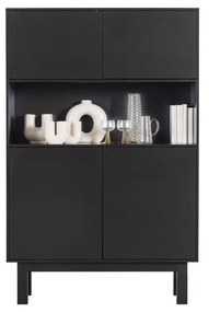 Čierna skrinka z borovicového dreva 110x170 cm Finca – WOOOD