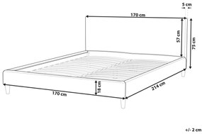 Zamatový poťah 160 x 200 cm biely na posteľ FITOU Beliani