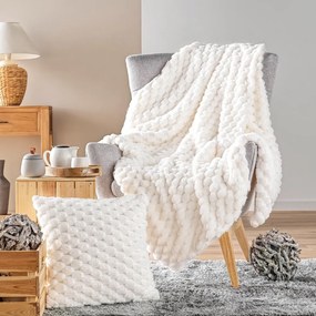 Dekoračný vankúš z umelej kožušiny 45x45 cm Frosty – douceur d'intérieur