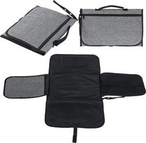 KIK Detská prebaľovacia cestovná podložka konvertibilná prebaľovacia taška sivá