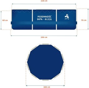 Záhradný bazén s filtráciou 366 x 76cm