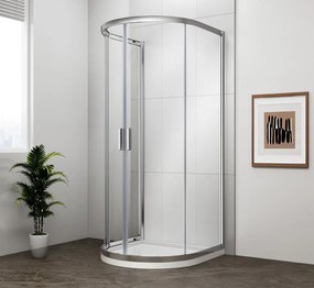 Polysan Polysan, EASY polkruhová sprchová zástena, 1000x1000mm, číre sklo, EL4715