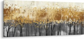 Obraz - Zlaté stromy (120x50 cm)