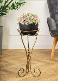 STOJAN NA KVETINÁČ SHANE 60X28 CM ZLATÁ