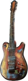 3D kovový obraz Gitara Metal - 28*2*83 cm