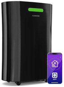 Klarstein AeroDry Smart 12 odvlhčovač vzduchu, 12 l/deň, 18 m², senzor vlhkosti, ovládanie pomocou aplikácie, 135 m³/h
