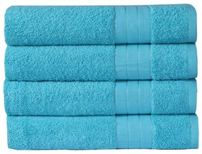 Tyrkysovomodré bavlnené uteráky v súprave 4 ks 50x100 cm – Good Morning