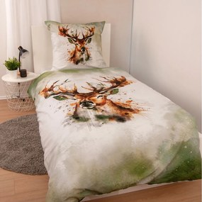 Herding Bavlnené obliečky Jeleň, 135 x 200 cm, 80 x 80 cm